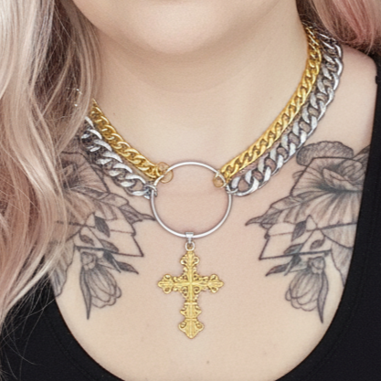 Chaos cross necklace