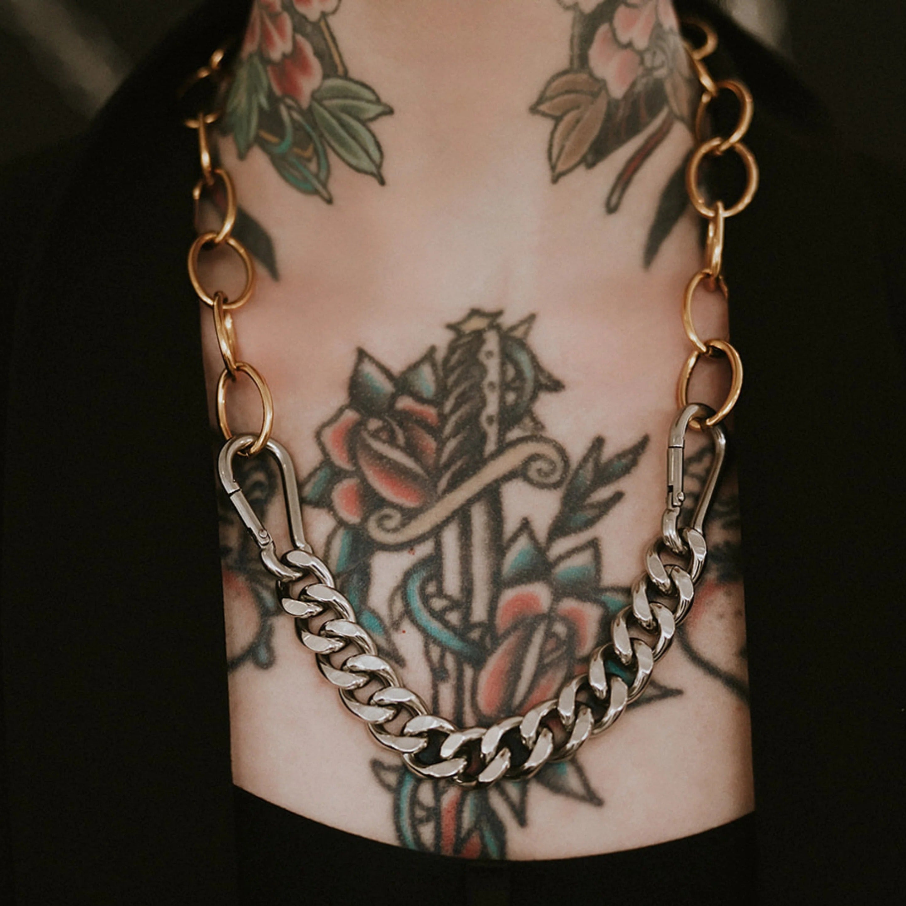 Anarchy Mixed Metal Necklace